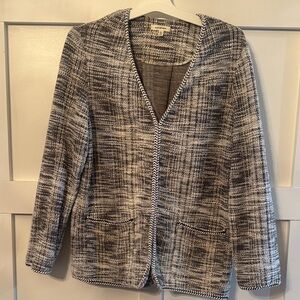 Max Studio Black and White Patterned Blazer